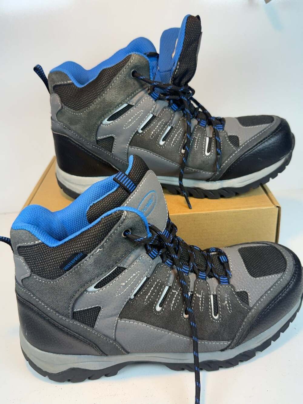 Khombu Jeff Hiking Boots Size 9.5M Gray Blue